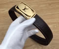 Louis Vuitton LV Leather belt best quality 1:1 W3.5