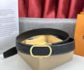Louis Vuitton LV Leather belt best quality 1:1 W3.5