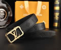 Louis Vuitton LV Leather belt best quality 1:1 W3.5