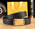 Louis Vuitton LV Leather belt best quality 1:1 W3.5