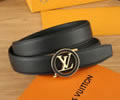 Louis Vuitton LV Leather belt best quality 1:1 W3.5