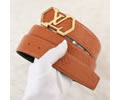 Louis Vuitton LV Leather belt best quality 1:1 W3.8