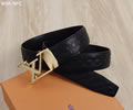 Louis Vuitton LV Leather belt best quality 1:1 W3.5