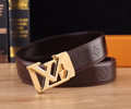 Louis Vuitton LV Leather belt best quality 1:1 W3.5