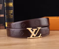 Louis Vuitton LV Leather belt best quality 1:1 W3.5