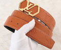 Louis Vuitton LV Leather belt best quality 1:1 W3.8