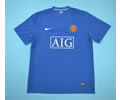 Man U away blue 07-08 retro soccer jersey