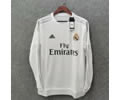 Real Madrid Home White Long Sleeves 15-16 retro soccer jersey