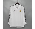01-02 Real Madrid long sleeved home retro soccer jersey