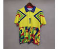 Mexico 1J.Campos yellow retro soccer jersey