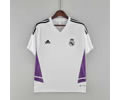 22-23 Real Madrid training suit white-purple border soccer jersey shirt