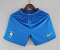 2022 Brazil Shorts White Blue Black soccer pant