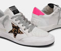 GGDB White Ball Star sneakers in leather with leopard-print star