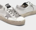 Golden Goose Hi Star sneakers with star and heel tab in metallic silver