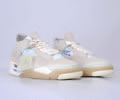 Off-White x Air Jordan AJ4 Retro Cream Sai OW CV9388-100 Lovers shoes