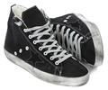 Golden goose SNEAKERS FRANCY COTTON CANVAS AND SUEDE STAR black canvas