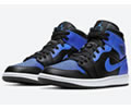 Air Jordan 1 Mid Hyper Royal 554724-077 Lovers shoes 