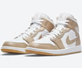 Air Jordan 1 Mid Tan Gum 554724-271 Lovers shoes