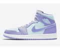 Air Jordan 1 Mid Purple Pulse 554724-500 Lovers shoes 