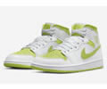 Air Jordan 1 Mid White Lime BQ6472-131 Lovers shoes 