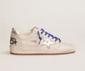 GGDB Ball Star LTD sneakers in white nappa leather with silver laminated leather star and heel tab