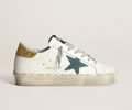 GGDB Hi Star sneakers with petrol-blue suede star and gold glitter heel tab