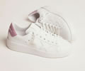 GGDB Purestar sneakers in white leather with pink glitter heel tab