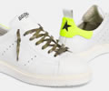 GGDB White Starter LTD sneakers with fluorescent yellow heel tab