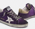 GGDB Purple suede Super-Star sneakers with gold heel tab