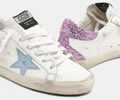 GGDB Super-Star sneakers with lavender glitter heel tab and light-blue metallic leather star