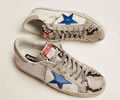 GGDB Super-Star sneakers with snake-print leather inserts and blue laminated leather star