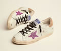 GGDB Super-Star sneakers in white leather with lavender-colored glitter star