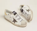 GGDB White Super-Star sneakers with leopard-print star