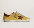 GGDB Super-Star sneakers in mustard-colored suede with brown nubuck star and heel tab