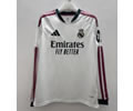 Spain League RM Home Long Sleeve Soccer Jersey 26 27