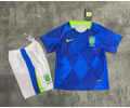 Kids kit 25-26 Brazil away blue jersey