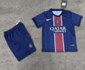 Kids kit 25-26 parissg blue soccer jersey