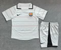 Kids kit Retro 03-04 bar away grey soccer jersey