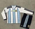 Kids Argentina Home Soccer Uniform 26 27