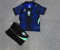 Kids Brazil Away Soccer Uniform 26 27