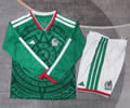 Kids Mexico Home Long Sleeve Soccer Uniform 26 27